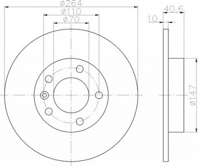 HELLA PAGID 8dd355116021 -  Тормозной диск